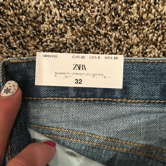 NWT!  Zara The Selvedge Midrise Straight - Picture 3 of 6